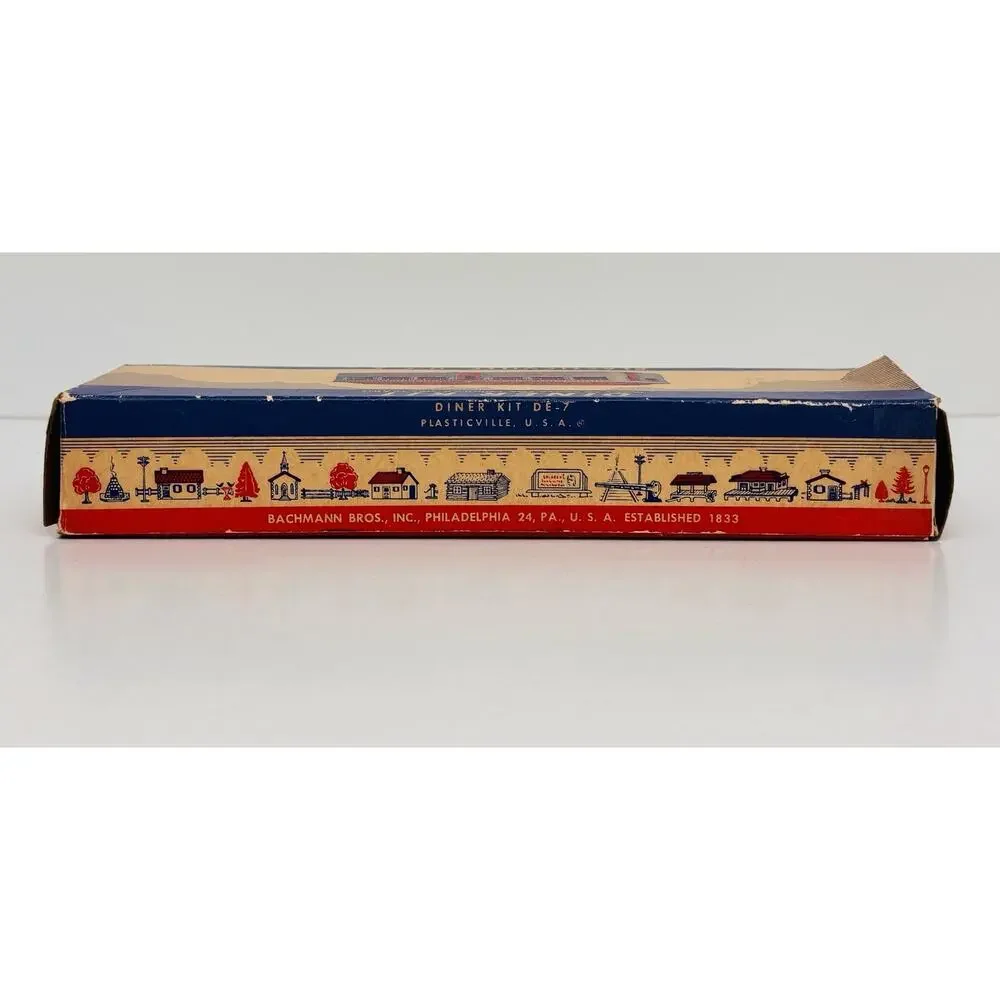 Plasticville O & S Gauge Diner Kit Chrome & Red DE-7 Complete w/ Box